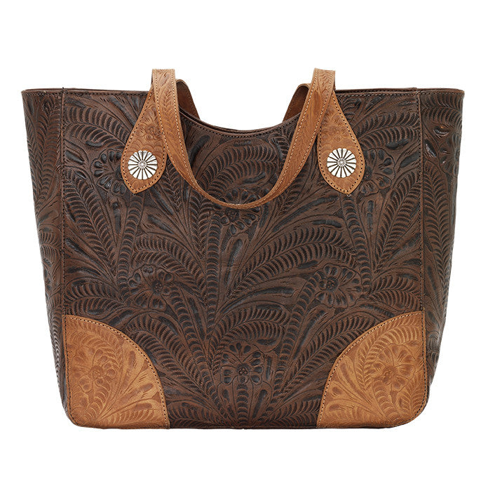 American West Handbag, Annie's Secret Collection, Tote, Front Dark Brown