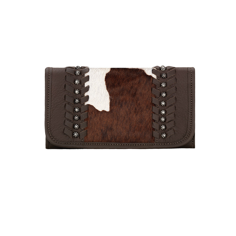 American West Handbag Cow Town Collection: Leather Tri-Fold