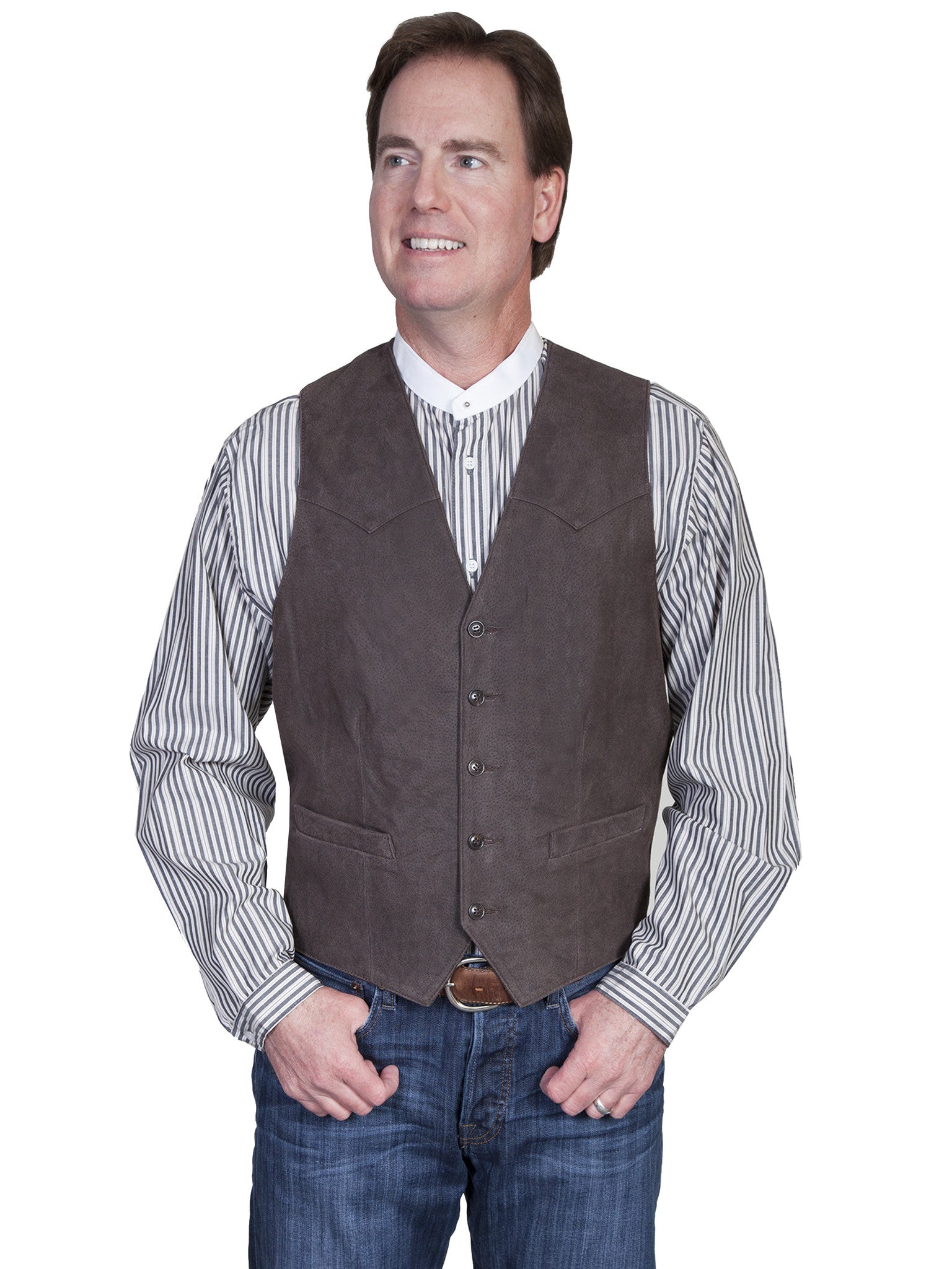 Scully Wahmaker Mens Rust 100% Silk Silk Jacquard USA Big DB Vest