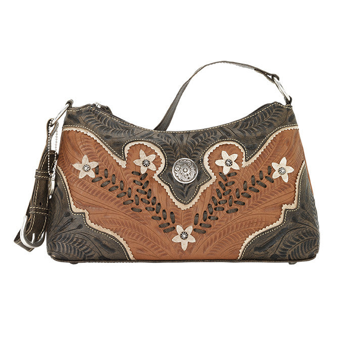 Western Shoulder Bag with Fringe and Studs Hobo Style - OutWest Shop